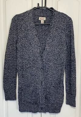 Mudd Y2K Black & Gray Long Sleeve Cardigan – Medium